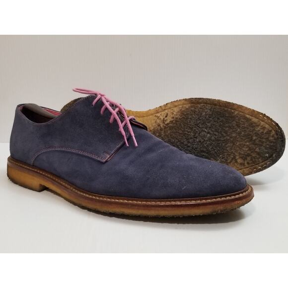 To Boot New York Blue Suede Leather US Mens Size 12 Dress Shoes Italy main image 9